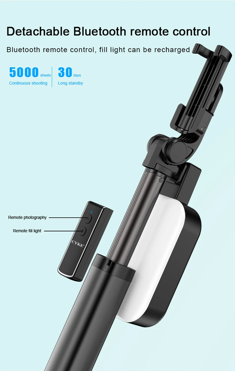 Складной штатив монопод Bluetooth селфи палка с беспроводной кнопкой затвора