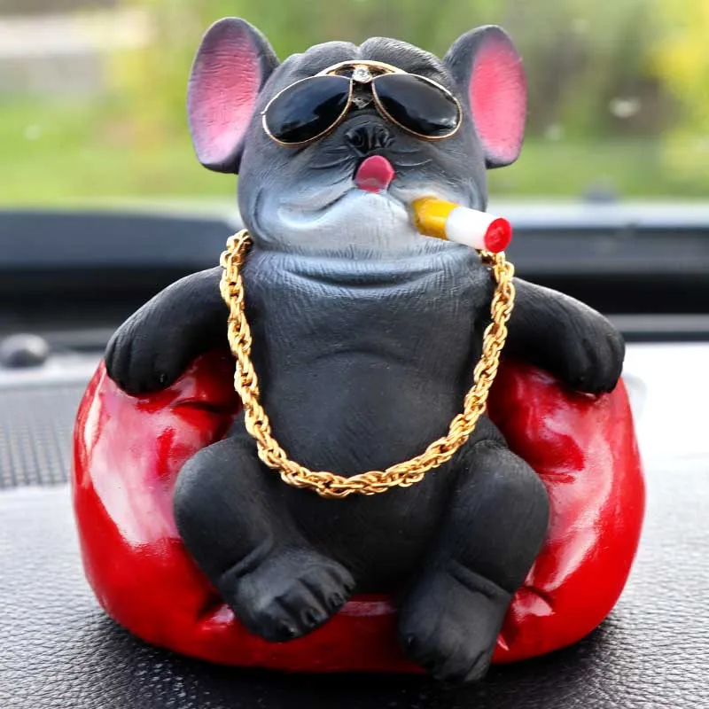 

High Quality Car Accessories Interior Accessories Decoration Cute Bulldog Car Dashboard Toy Cool Style Car Accessories