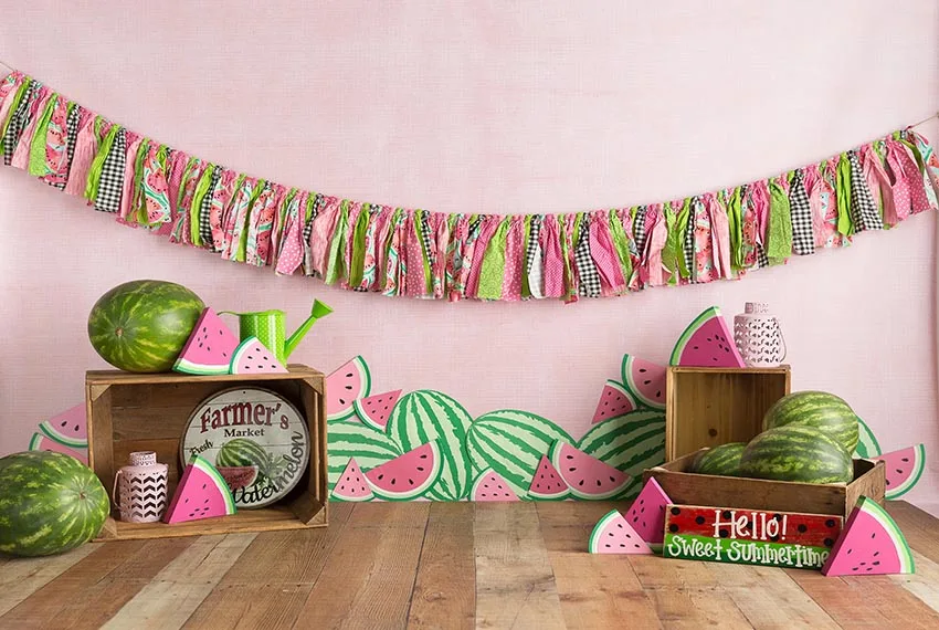 Виниловый фон для студийной фотосъемки с надписью Hello Sweet Размер 7 Х5 футов летнее