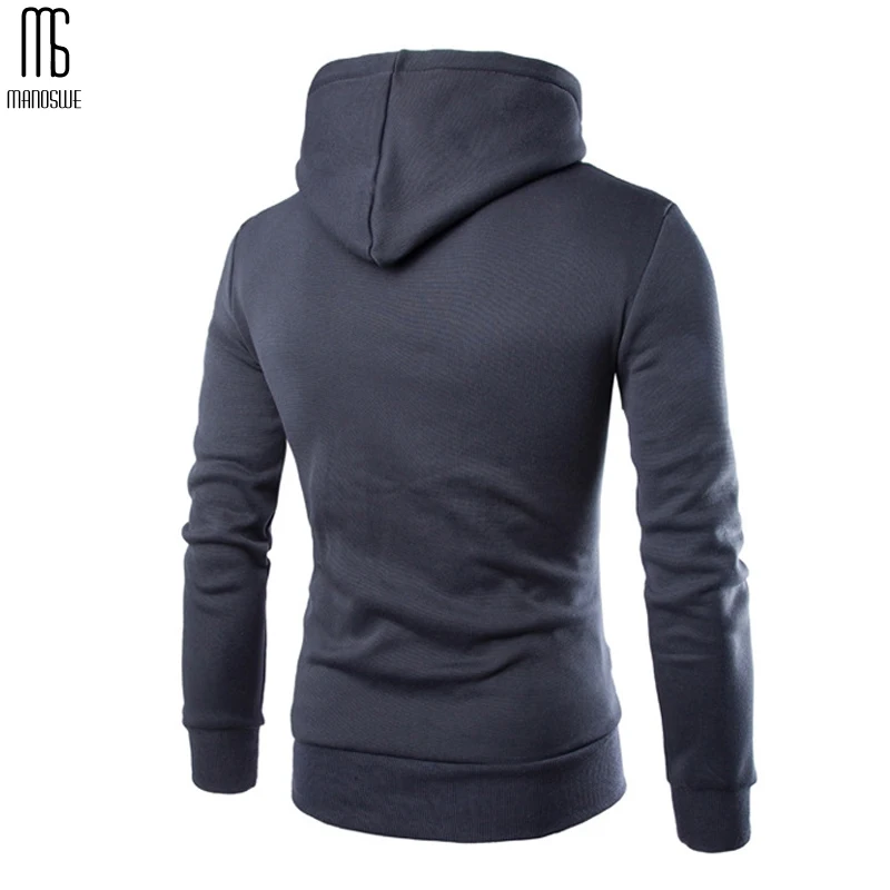 Manoswe/зимняя модная мужская толстовка с капюшоном Повседневная флисовая куртка