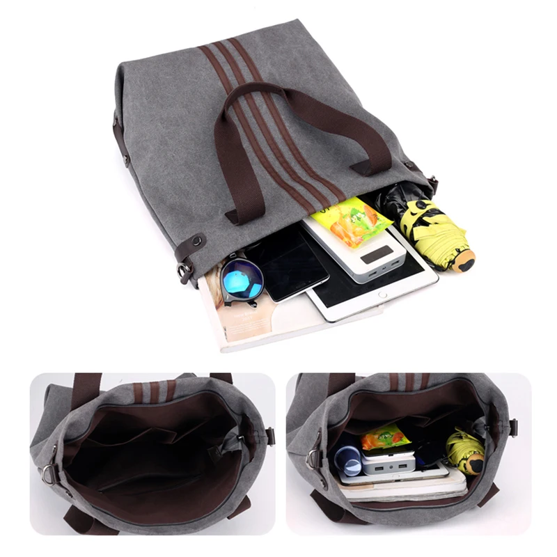 Large Canvas Tote Bag Women Canvas Casual Shoulder Bag Ladies Crossbody Bags Female Handbags Messenger Black Bags Bolsa Feminina