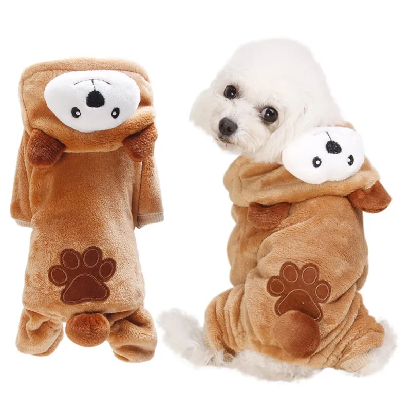 Dog Clothes New Pet And Bear Wear Turned Small Winter To Thick Four-legged Koala Teddy Autumn | Дом и сад