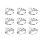 Резьба по дереву из стерлингового серебра 925 пробы, зажимные застежки для тюков, коннектор, подвеска для изготовления ювелирных изделий своими руками, 50 шт.лот