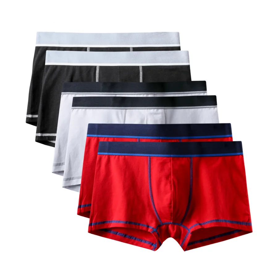6Pcs A0608 Mix B35 6 шт./лот, фирменное качество,, новые модные сексуальные хлопковые шорты, мужские боксеры, шорты, мужское нижнее белье, мужские трусы, мужская одежда - Цвет: 6Pcs A0608 Mix B35