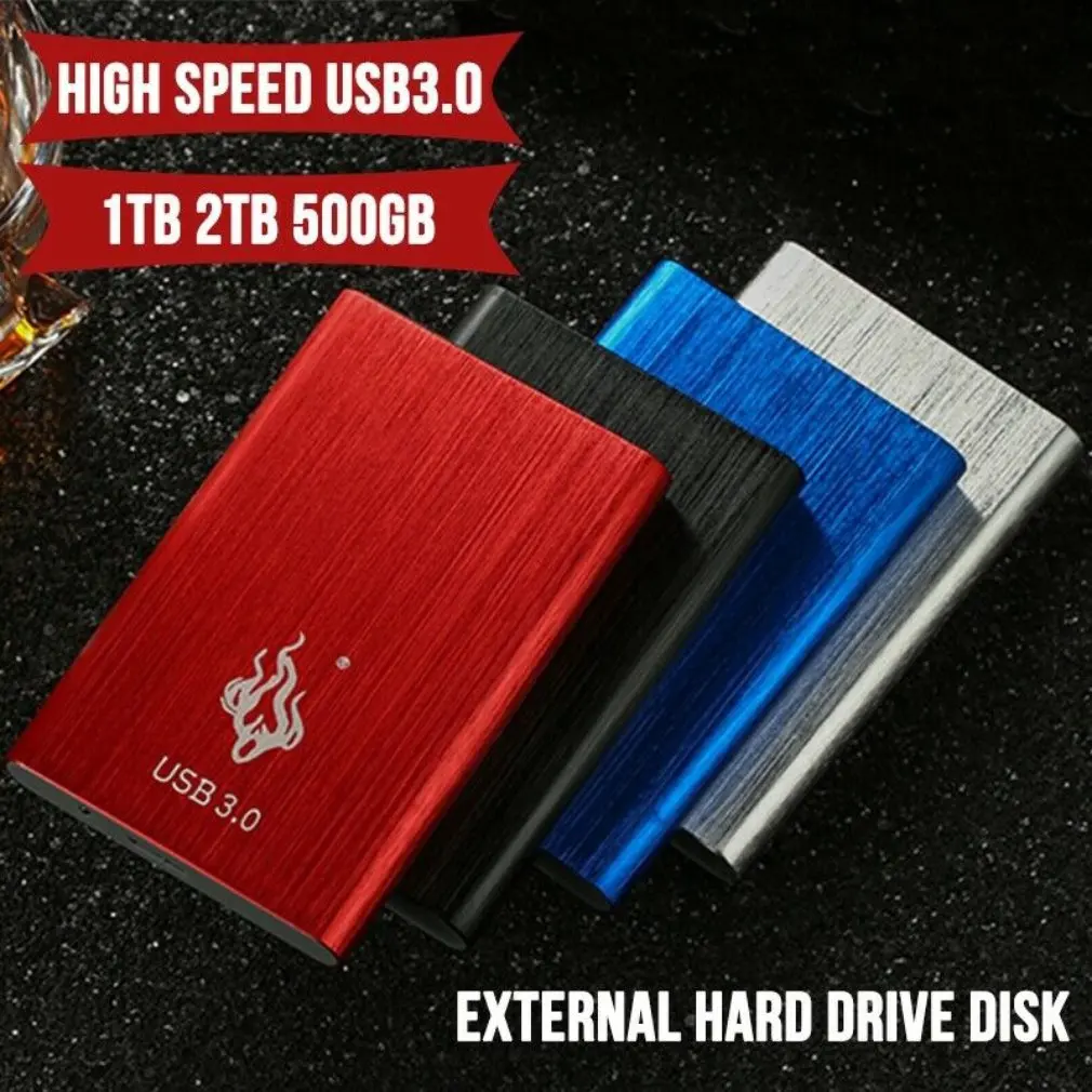 

Portable Hard Disk 500GB/1TB/2TB Mobile Drive External Hard Disk Drive USB 3.0 SATAII (6Gbps) Support for Windows/Mac/Linux
