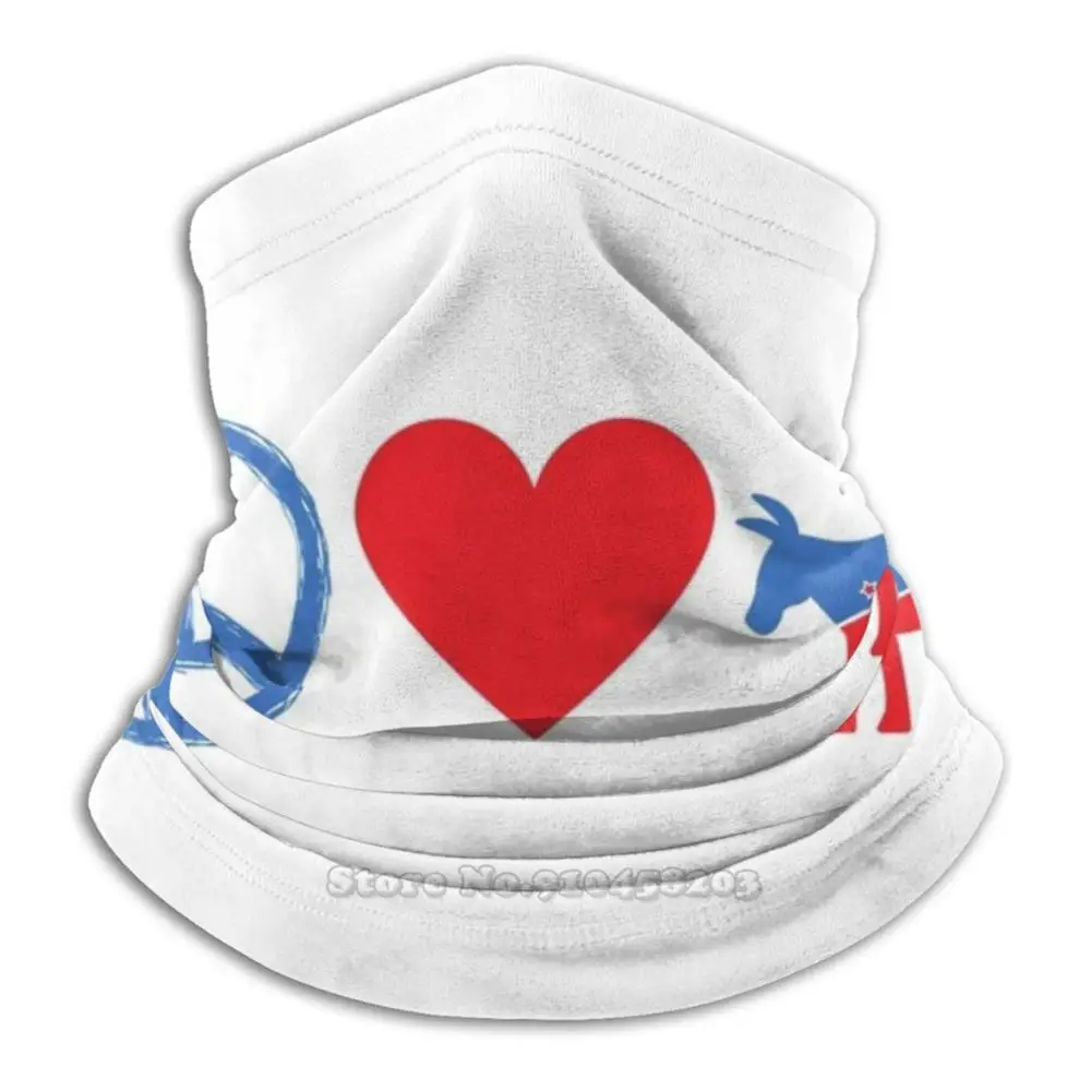 Погреватель для шеи Peace Love из микрофибры бандана шарф маска лица постепенная