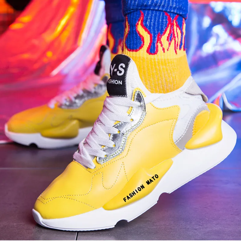 Новое поступление обувь мужская искусственная кожа на платформе кроссовки