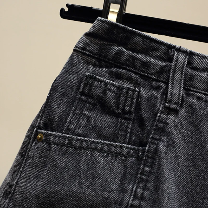 Шорты женские джинсовые с завышенной талией шикарные свободные тонкие дышащие