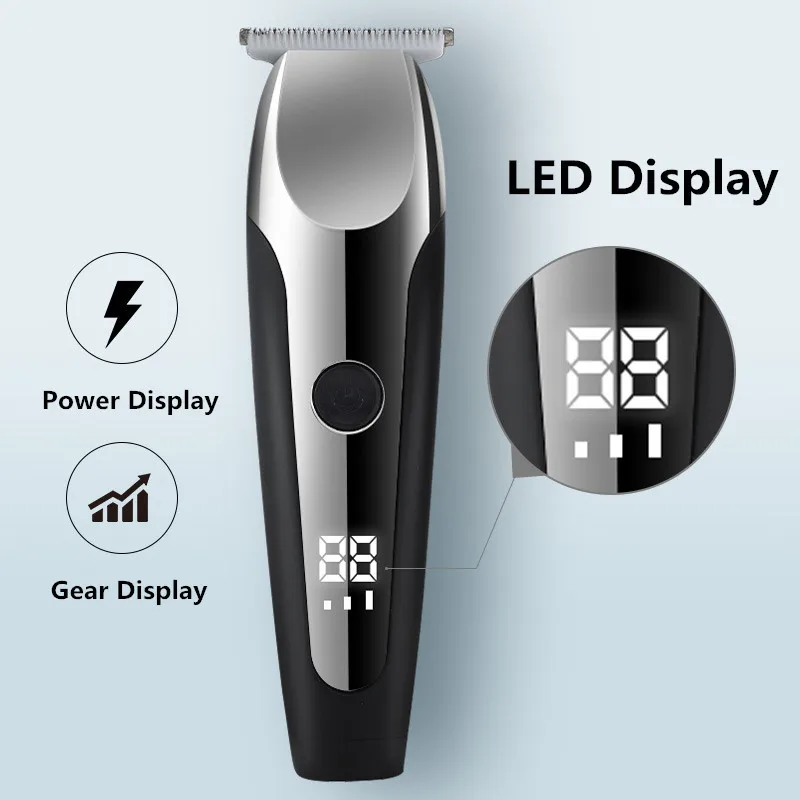 

Power Display Electric Hair Clipper Oil Head USB Rechargeable Shaver Beard Trimmer Professional Barber Haircut Cutter Cutting