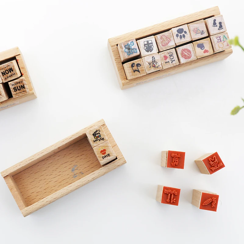 JIANWU 12 шт./компл. мини прекрасный DIY штамп планировщика для скрапбукинга карточки