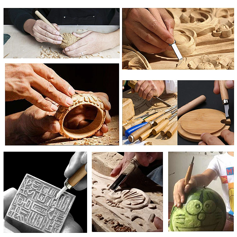 12 шт./компл. искусственный нож ручной резец набор столярных искусств инструмент