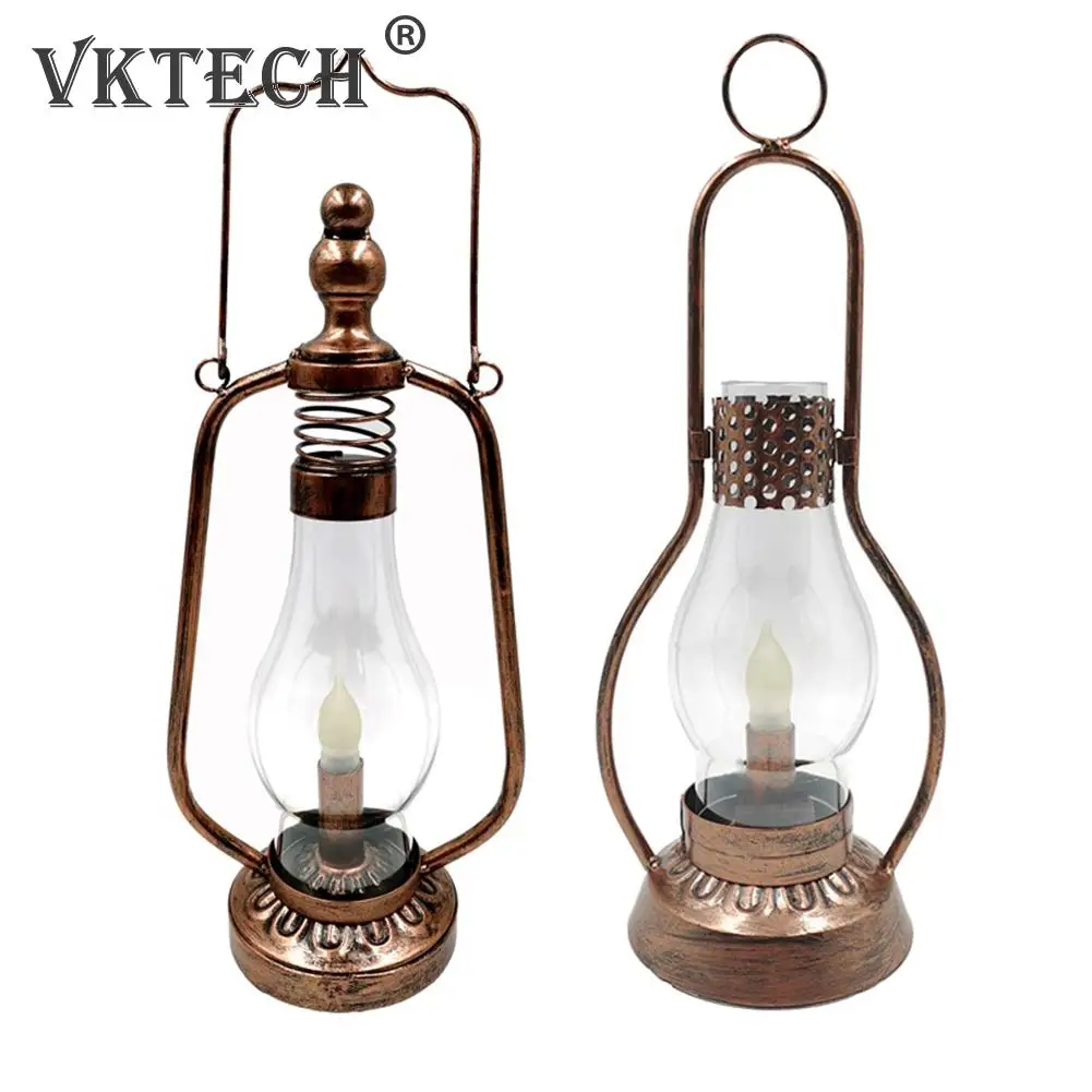 

Retro Classic Kerosene Lamp Battery-Operated Portable LED Lantern Lights Antique Ornament Festival Decoration