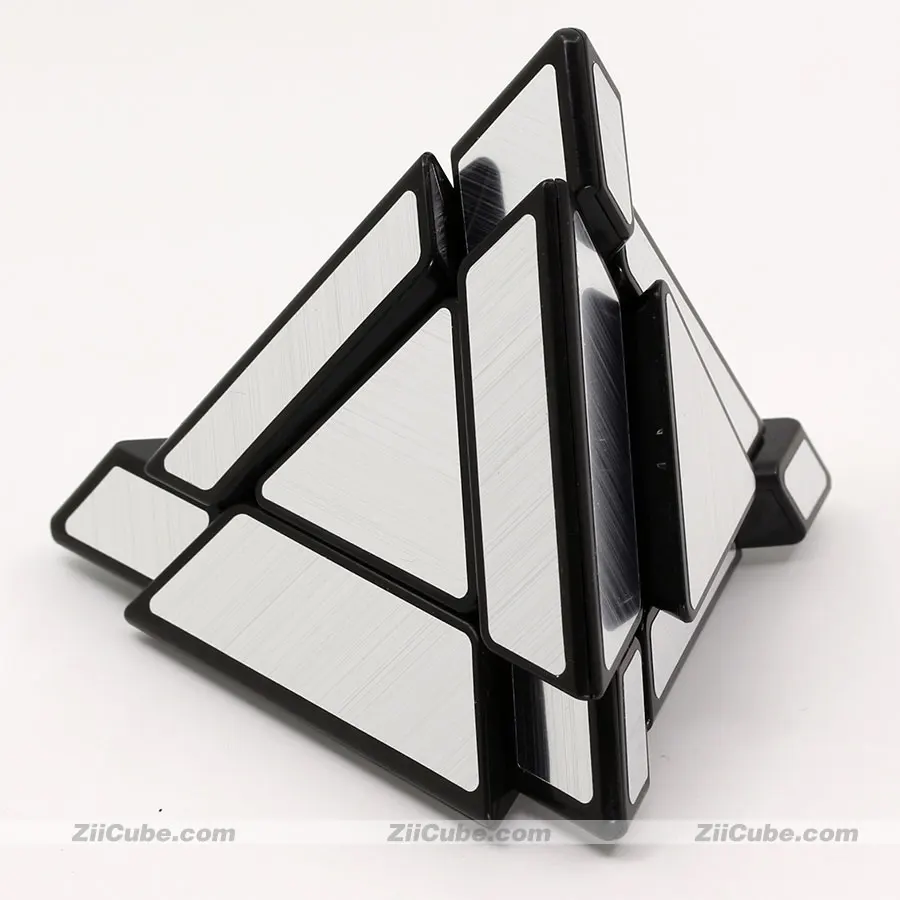 Sengso Mirror Pyramid Cubes 3x3 Hollow Tower Speical Shape Magic Pyramorphix Stickers Triangle 4 Faces Black Twist Puzzles Toys images - 6