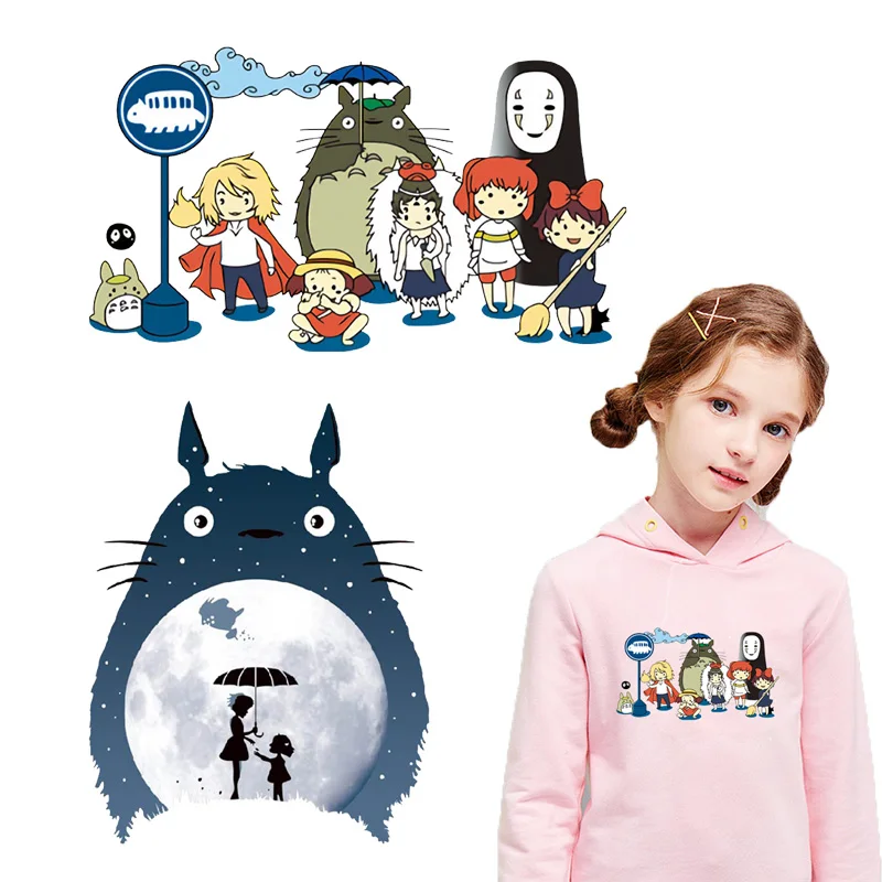Diy Totoro No face man японские иконы железные на теплопередающие Мультяшные аниме