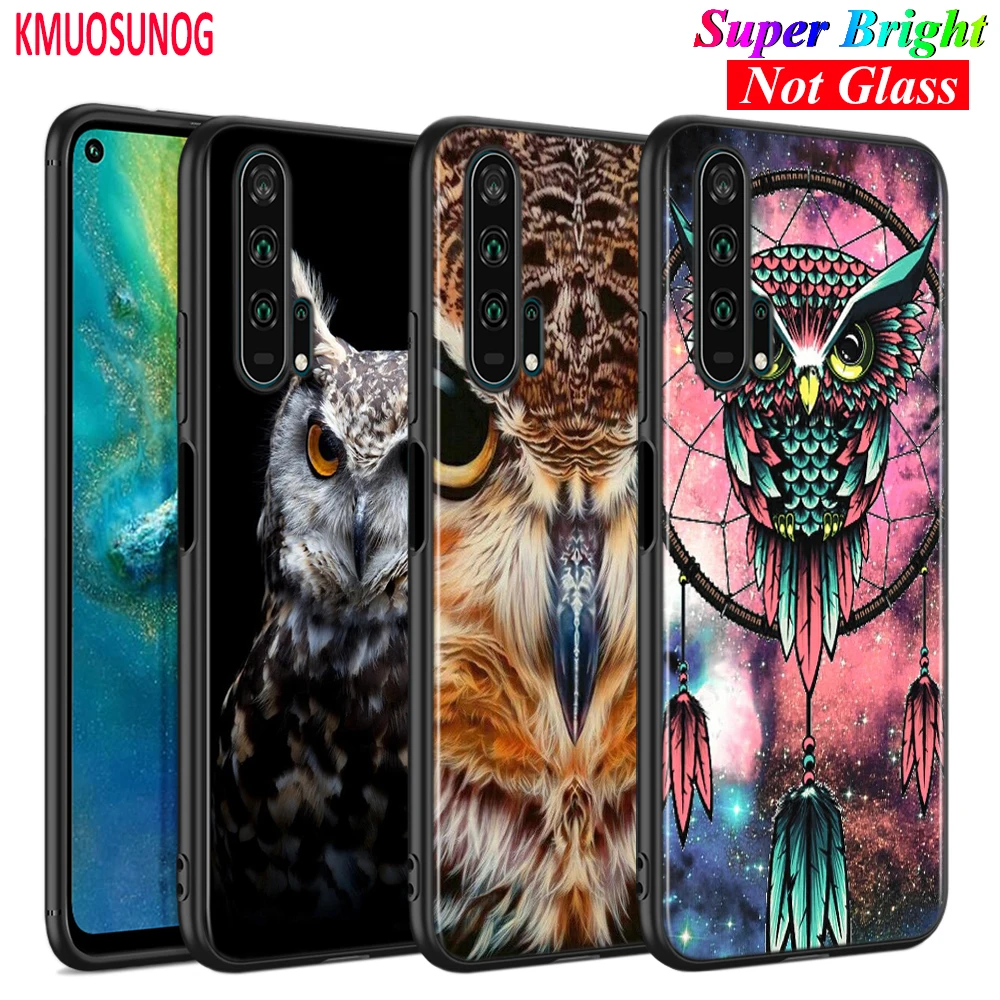 Черный силиконовый чехол с камуфляжным рисунком совы для Huawei Honor V20 10i 9X 8X 20 10 9 Lite 8