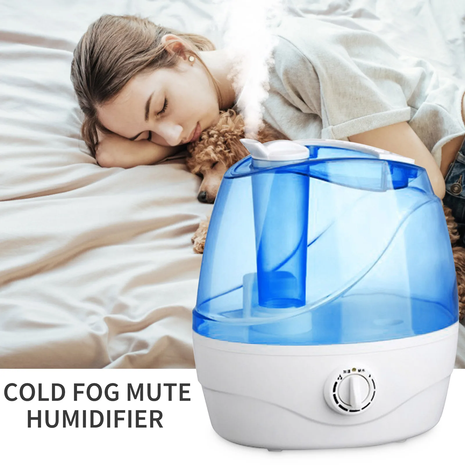 

Ultrasonic Cool Mist Humidifier Quiet Air Humidifier Electric Large-Capacity Air Humidifier Home Freshener with Rotation Nozzle