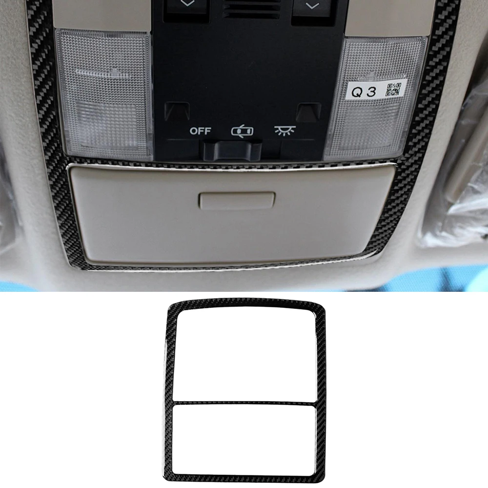 

for Toyota Land Cruiser Prado 2010-2018 Roof Reading Light Lamp Decoration Cover Trim Sticker Decal Car Accessories Carbon Fiber