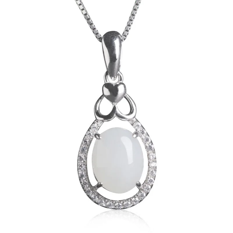 

2020 Limited Special Offer Circle Manufacturer Wholesales Vintage Necklace With Certificate 925 With Natural Hetian Pendant