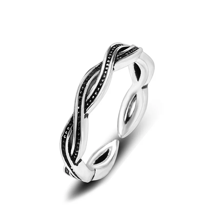 

QMCOCO 925 Sterling Silver Rings For Women retro Creative Cross Geometric Minimalist Fine Jewelry Birthday Gift