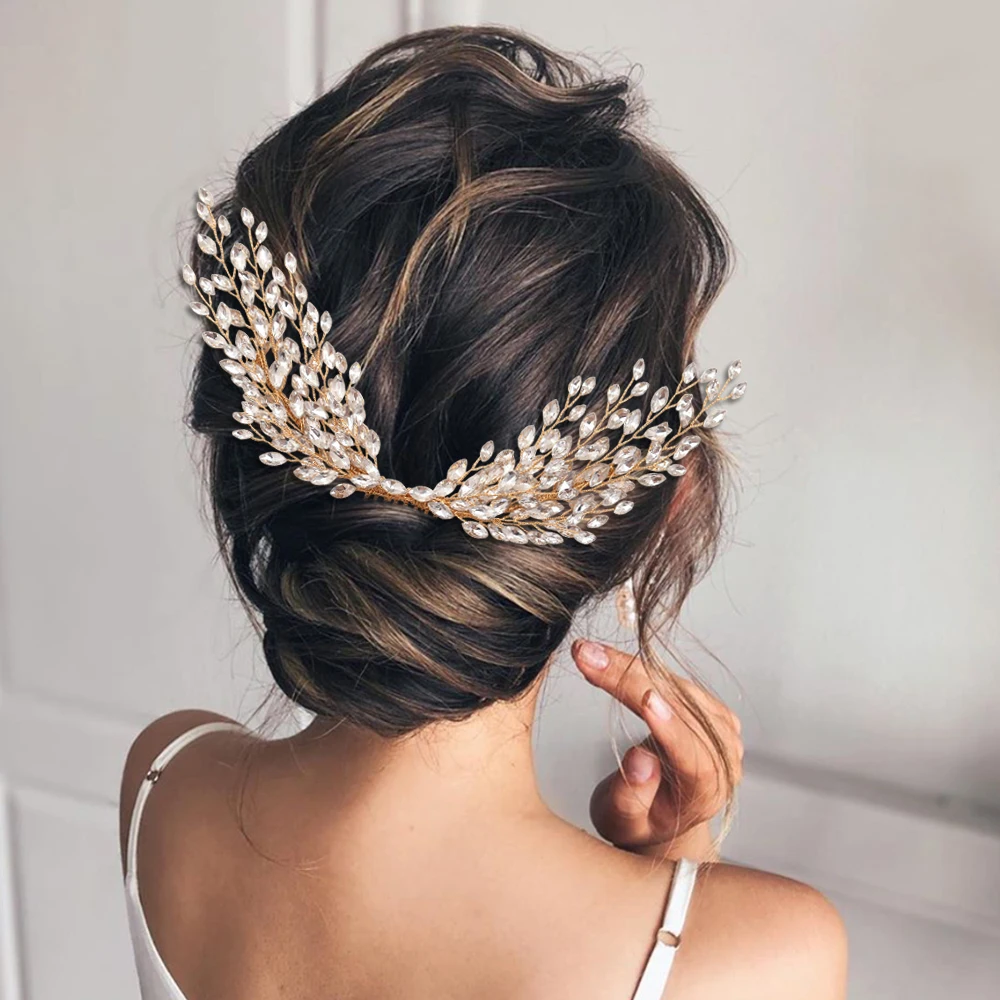 

Crystal Hair Pins Rhinestone Bridal Hair Comb Crystal Wedding Bridal Tiara Bride Ornaments Wedding Hair Jewelry Bridal Hair Clip