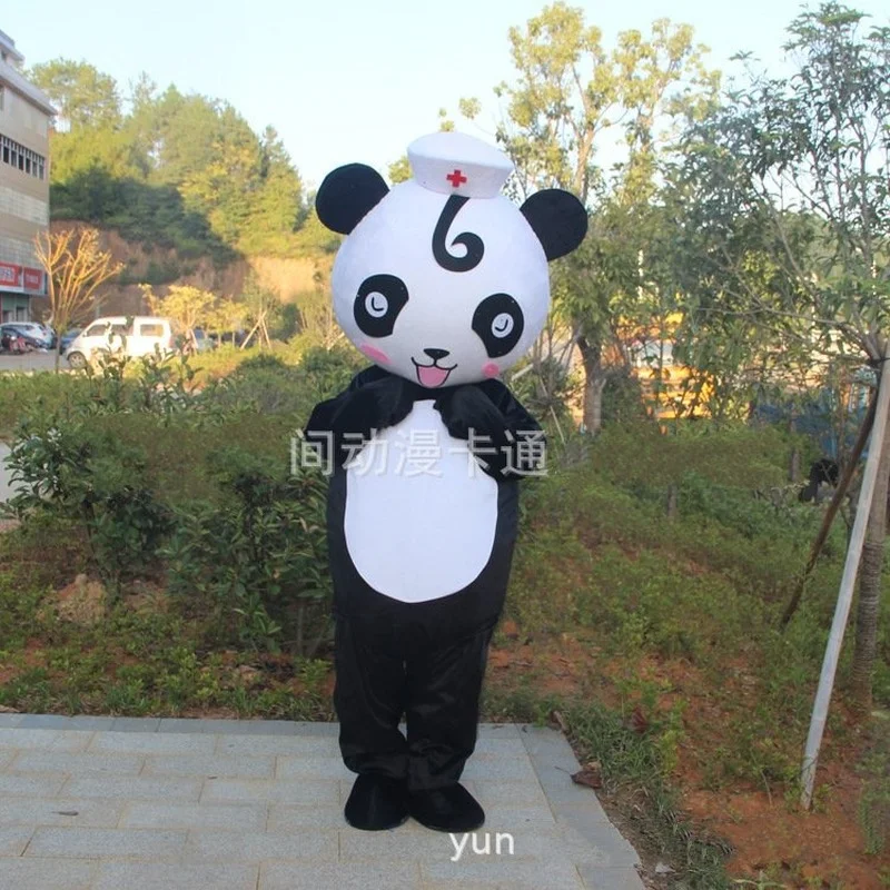 

Chinese Giant Panda Mascot Costume Cosplay Furry Suit Party Game Fursuit Cartoon Dress Outfits Carnival Halloween Xmas Easter Ad