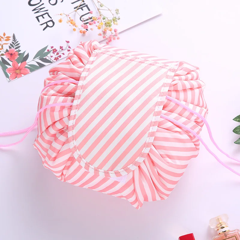 

2021 Korean Flush Makeup Organizer Travel Artifact Small Fresh Storage Bag Creative Colorful Rope Makeup Jewelry Storage Case