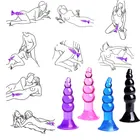 18 секс БДСМ бондаж Экипировка Силиконовые анальные бусины мужской женский расширитель ануса игры для взрослых секс-игрушки для женщин пар Анальная пробка секс-шоп