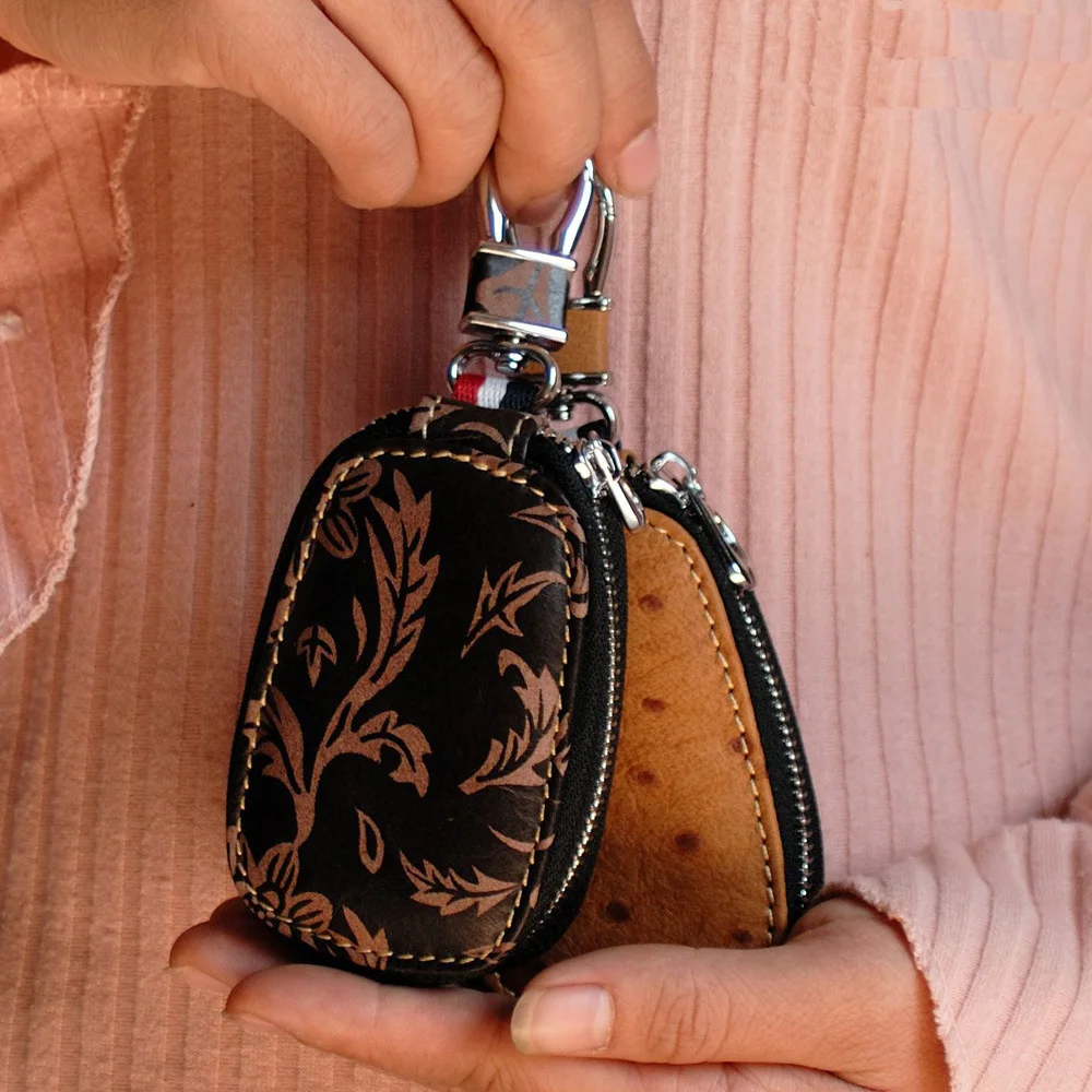 Натуральная кожа мужской держатель для ключей класса люкс из коровьей кожи