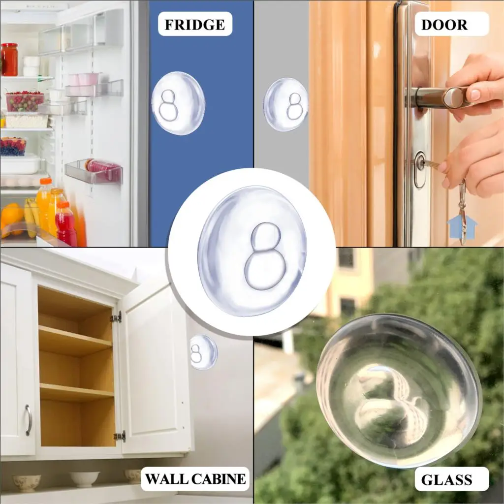 Дверная пробка прозрачная дверная ручка буферная защита стены силикагель