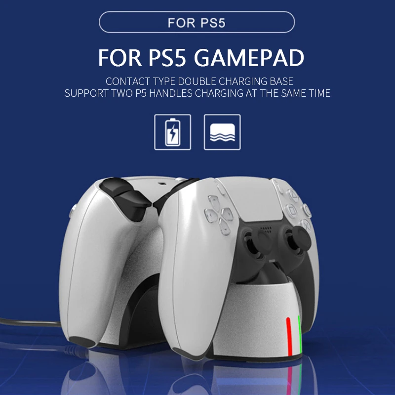 

Newest Dual Fast Charger For PS5 Wireless Controller Charging Dock Station Joystick Gamepad For PlayStation 5