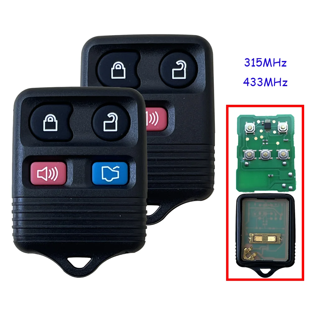 

Keyless Entry 3 4 Button Remote Car Key Fob 315MHz 433MHz For Ford 1998-2016 F-150 F-250 F-350 CWTWB1U212 CWTWB1U331 CWTWB1U345