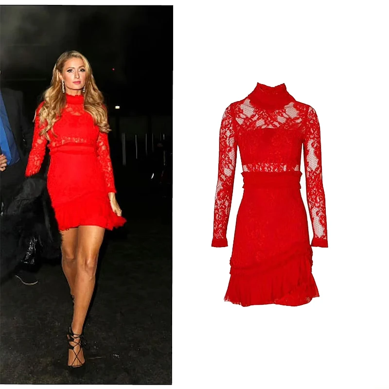 Рекомендуется INS BloggerVintage сексуальное кружевное трехцветное платье для вечеринки