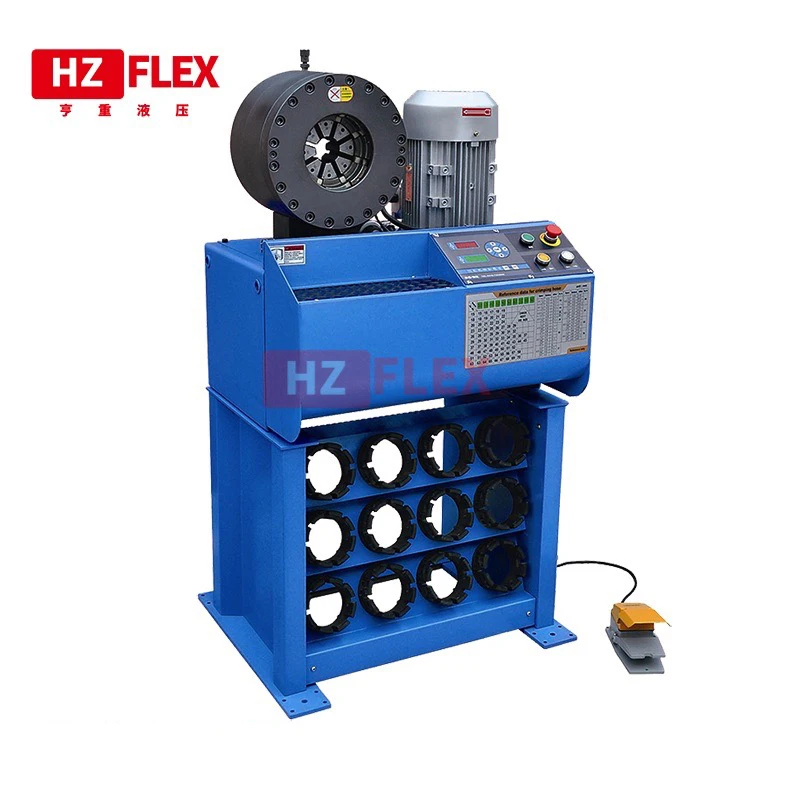 

With crimping records 91B model machine for crimping hydraulic hose up to 2 inch 4 steel wires braided hydraulic hose crimping