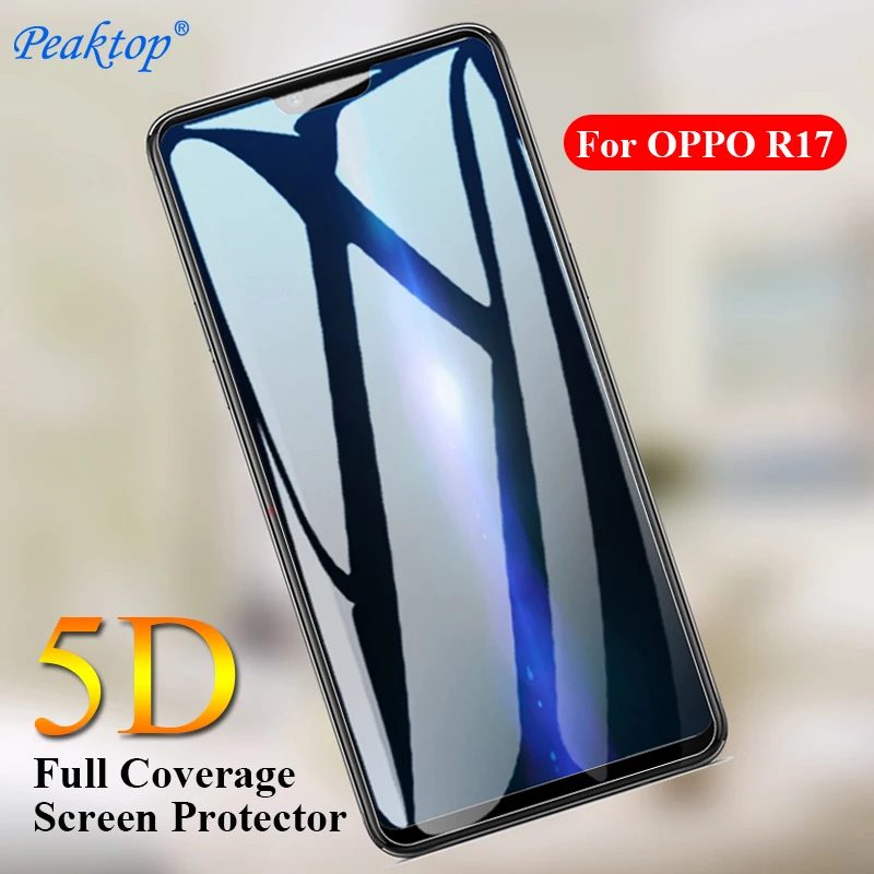5D Edge полное покрытие защитное стекло на для OPPO R17 R15 9H Закаленное пленка F7 Защитная