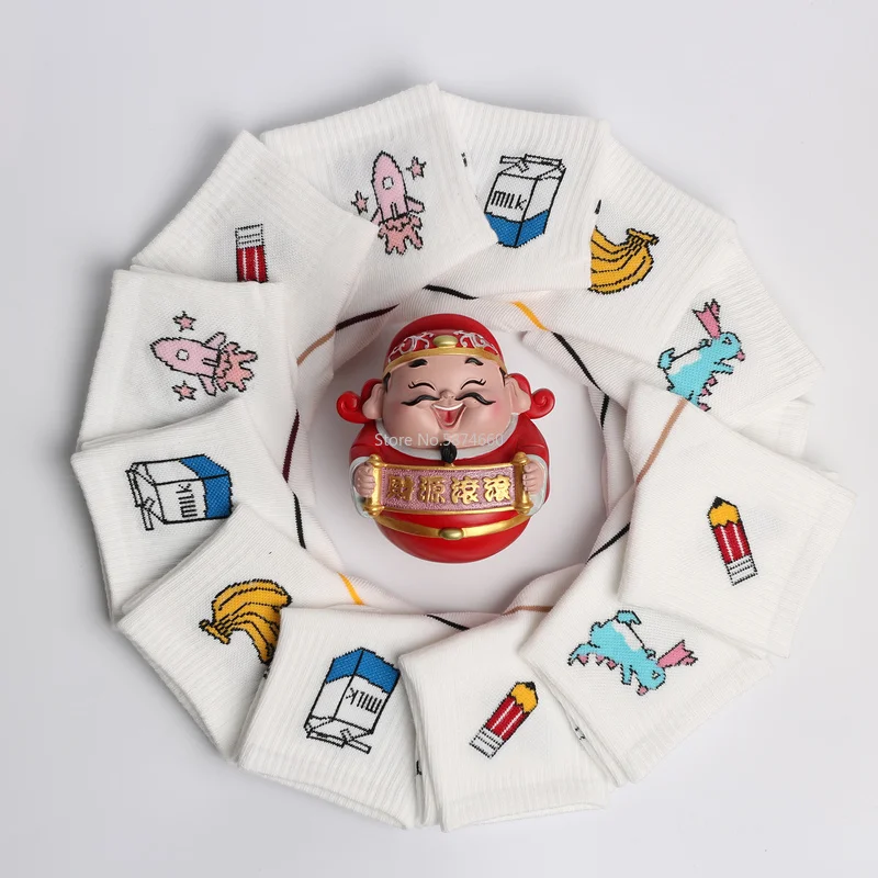 

10 pairs new fashion Harajuku women girls Hip Hop long socks cute Animal dinosaur socks for ladies funny japan cartoon socks