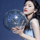 Рождественское украшение для всей семьи, белый зеркальный шар диаметром 20 см, светоотражающий шар, дискотечный шар для ди-Джея, стеклянное украшение для торта на свадьбу вечерние ринку