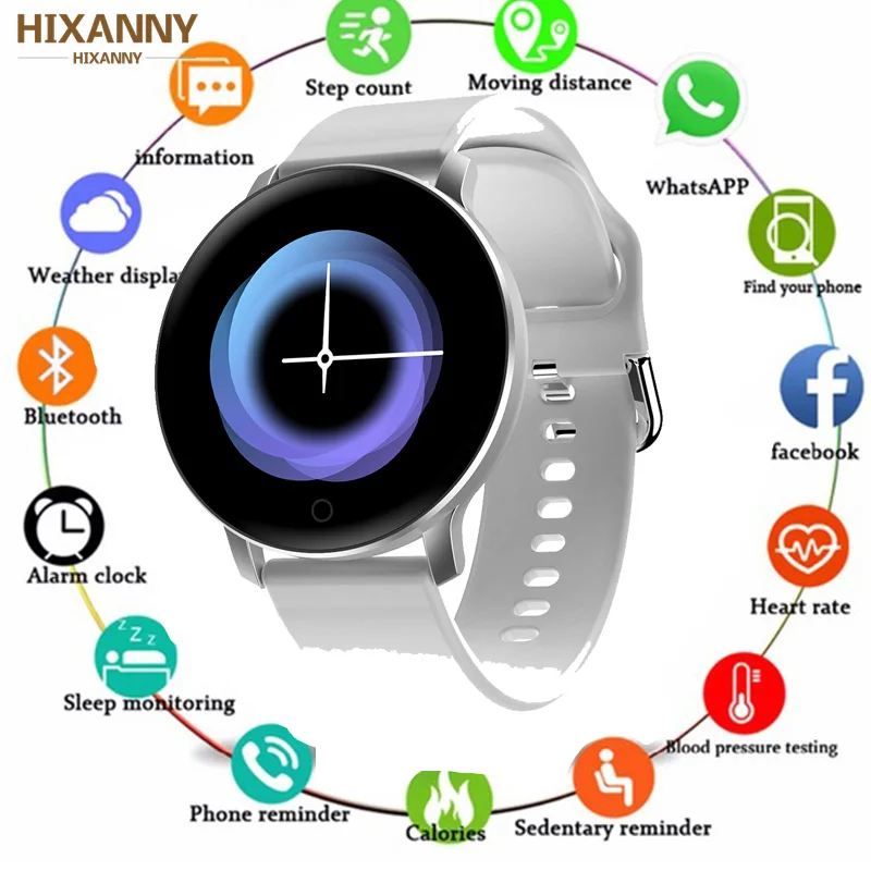 Фитнес Смарт-часы для мужчин и женщин HeartRate монитор давления Smartwatch