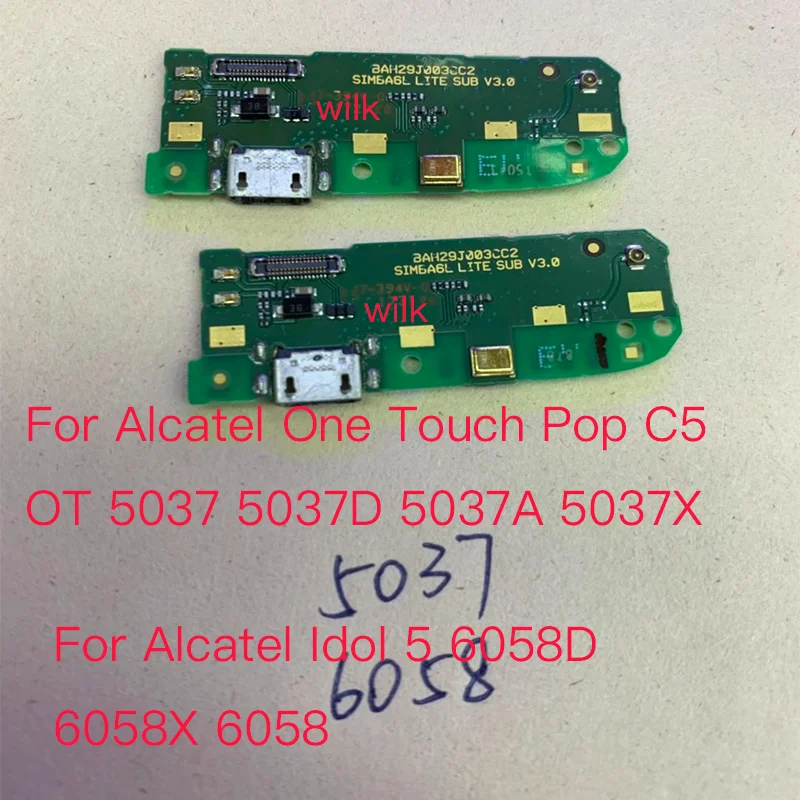 Зарядная плата с USB-портом для Alcatel One Touch Pop C5 5037 D/X/A Idol 5 6058 D/X USB-порт зарядки гибкий