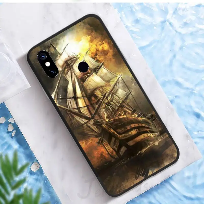 

sailing Ship Pirate ship Phone Case For Xiaomi Mi A1 A2 5 6 6PLUS 8 9 SE Lite MIX 2 2S MAX 2 3 Pocophone F1