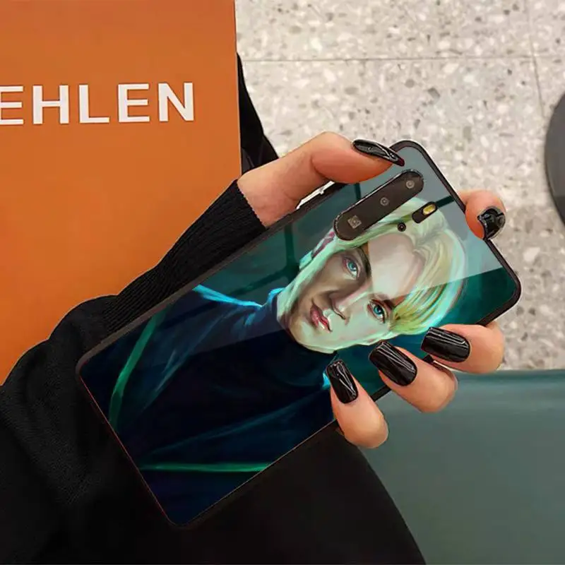 

TOPLBPCS Draco Malfoy Tempered glass phone case for Huawei P9 10 20 30 plus lite pro Mate9 10 20 pro lite Nova3 E 5