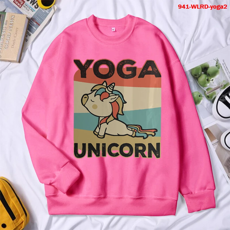Retro Vintage Yoga Print Women Couple Hoodies Sweatshirt Tracksuit Sports Sweatshirt 2021 Winter Casual Loose Jumper Sweetshirts