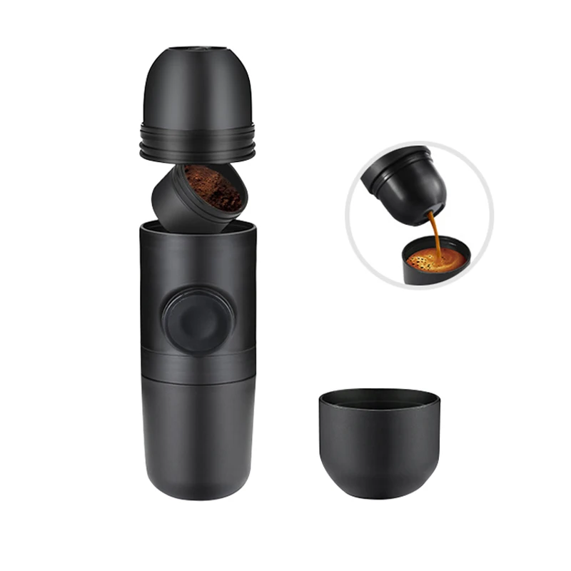 70 мл Мини Портативная ручная кофейная машина Ручное давление дорожная чашка для