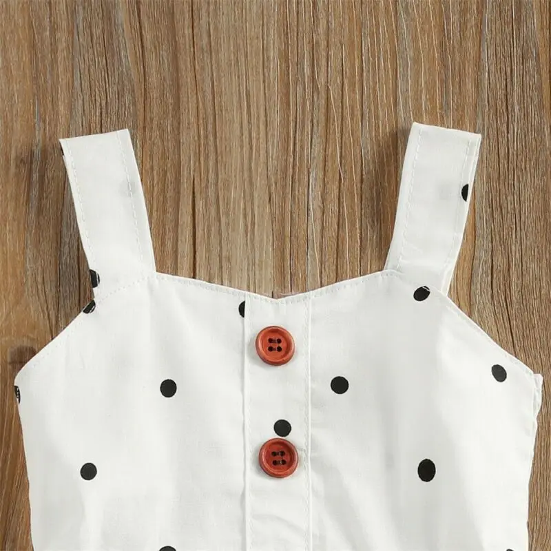 

2PCS Newborn Baby Girl Clothes Set Polka Dots Top Ruffle Shorts Outfits Summer