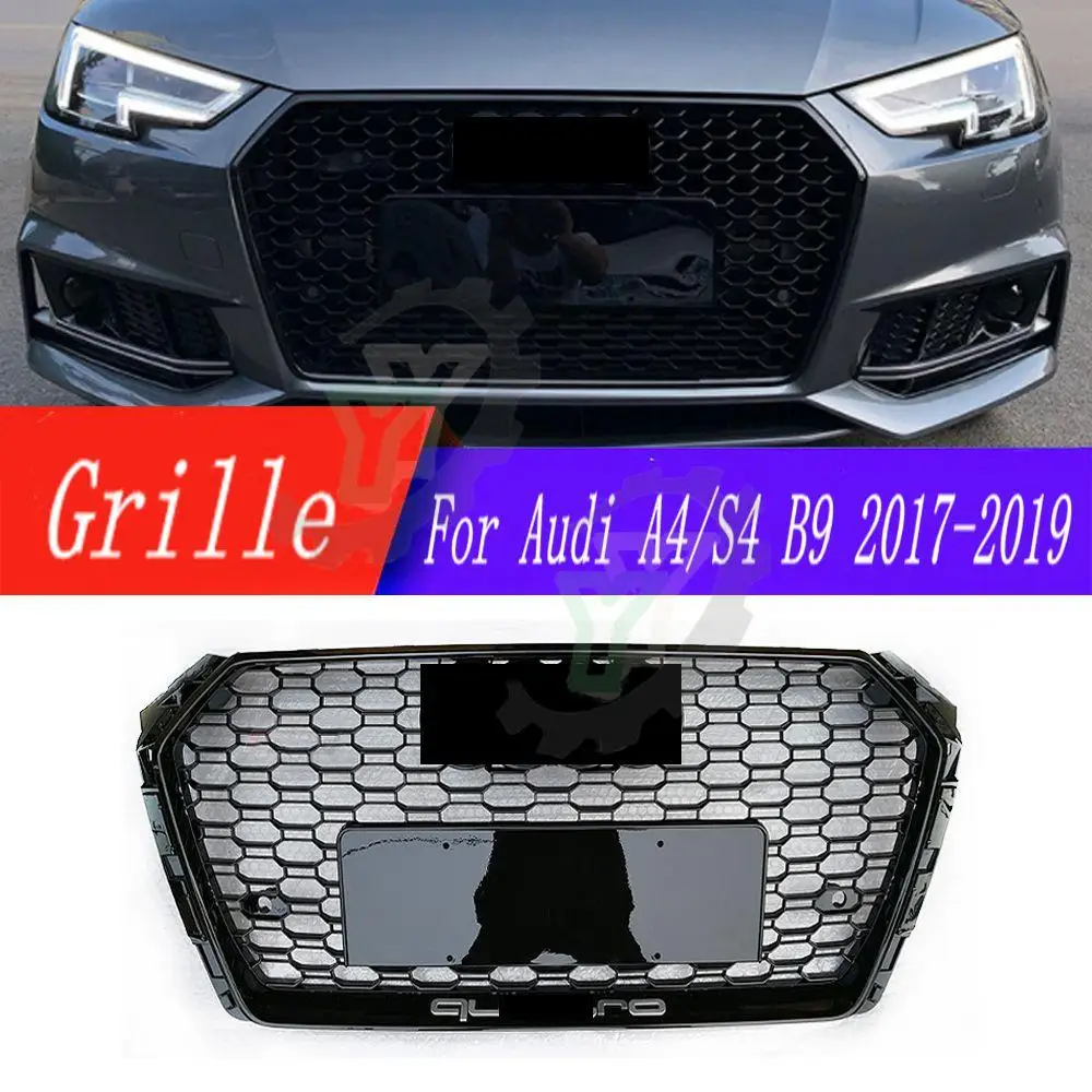 

Car modified front grille For Audi A4/S4 B9 2017 2018 2019 (For RS4 Style) auto parts front bumper racing grill