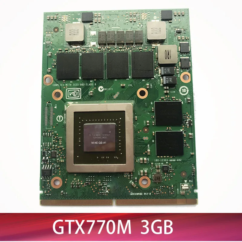 Оригинальный GTX 770 м GTX770M VGA Видеокарта N14E GS A1 3G DDR5 для ноутбука MSI GT60 GT70 GT780DX 16F3 16F4 1762