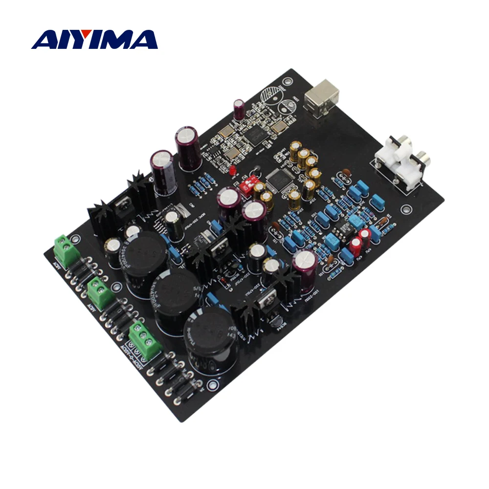 AIYIMA XMOS U8 AK4495SEQ USB декодер аудио Плата AD827 LT1963 USB DAC Поддержка 32 бит 768K динамик усилитель домашний кинотеатр DIY