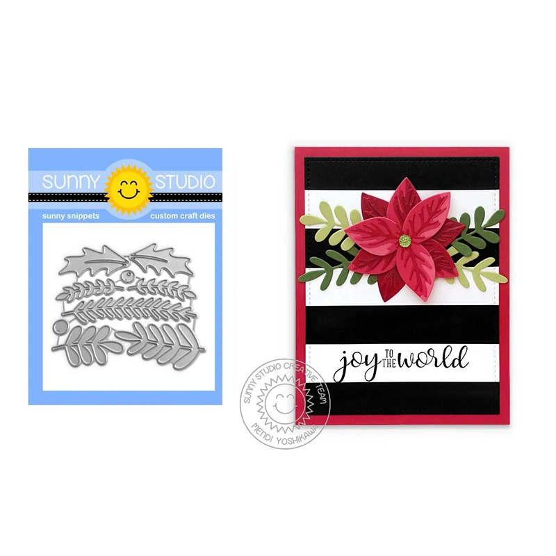 

Big Leaves Metal Cutting Dies Winter Greenery Dies Cut Die Mold Decoration Scrapbook Paper Craft Knife Mould Blade Punch Stencil