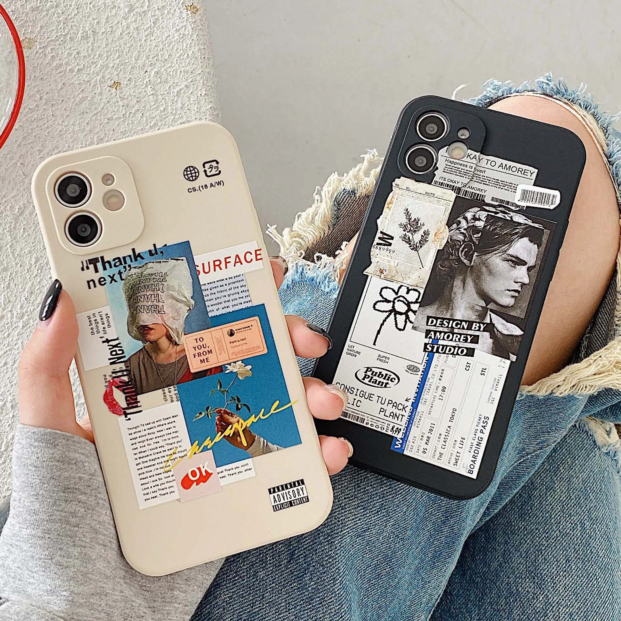 

Soft silicone art label diy letter phone case for iphone x xr xs max 6 6s 7 8 plus 11 12 pro max mini couple capa cover shell