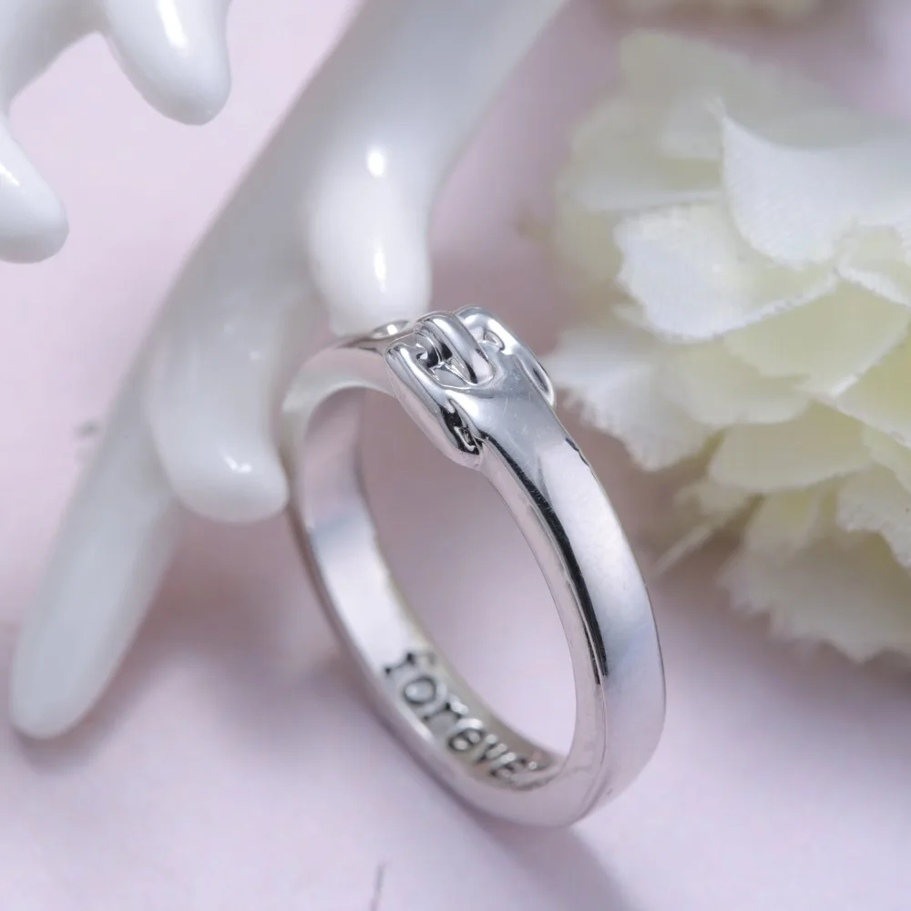 Rinhoo для женщин мужчин Forever Lover ювелирные изделия Золото Серебро Цвет Нержавеющая сталь кольцо девушка невесты Свадебные обручальные парные кольца подарок