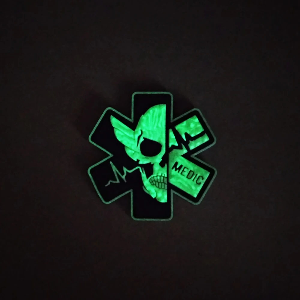 Сувениры тактическая вышивальная нашивка 3D ПВХ медицинские нашивки с черепом